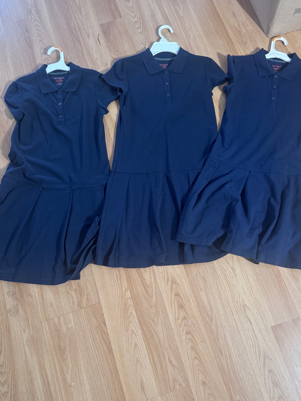 Cat & Jack Navy Polo Dress for Girls - Short Sleeve School Dress
